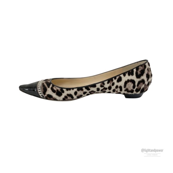 Jimmy Choo Point Toe Pony Hair Ballet Flats Sz 37 - Picture 10 of 12